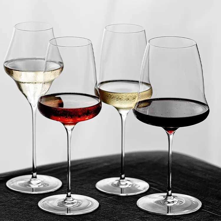 1PCS Luxury Superior Quality Crystal Wine Glass 0.5mm Extremely Thin Handmade Flawless Champagne CupXJ250225