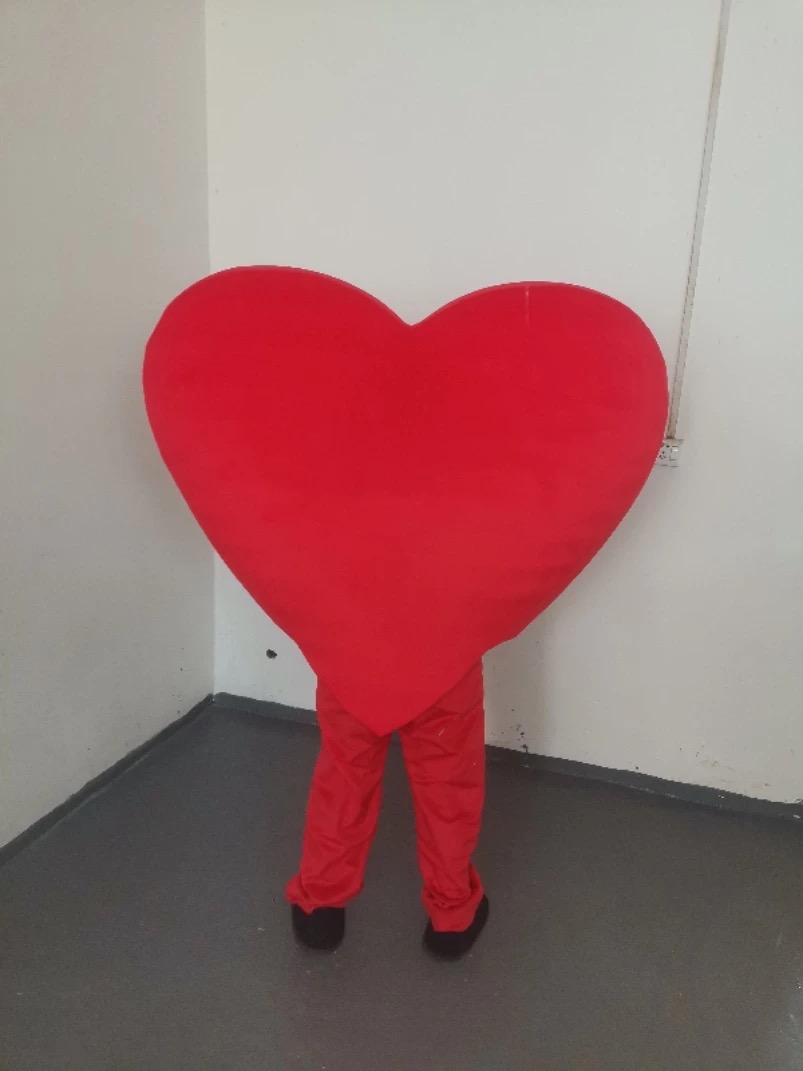 Mascot doll costume Adult Red Heart cartoon Mascot Costume Fancy Dress for Halloween Christmas performance Party Festival Mascot outfit can