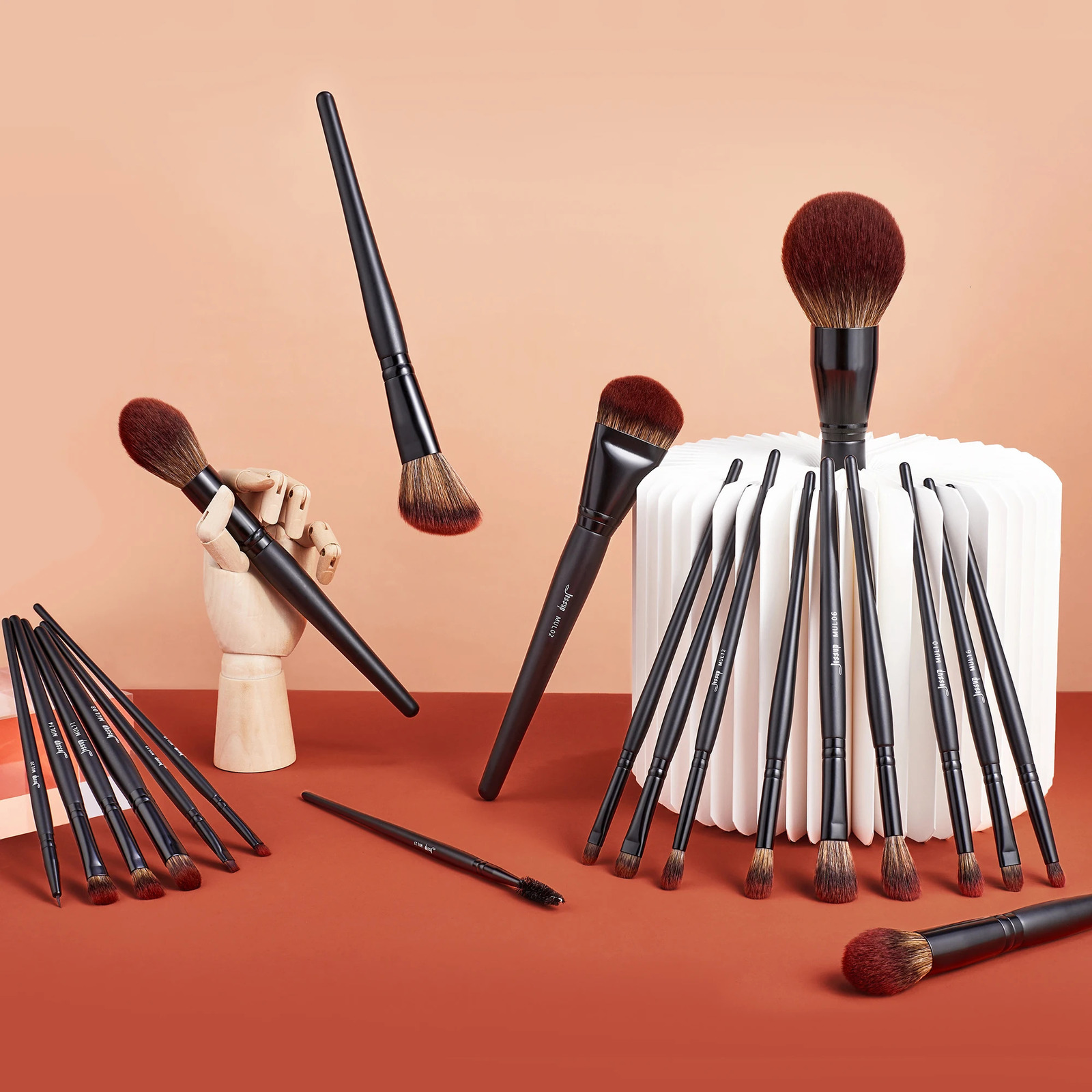 Jessup Makeup Brushes Set 3-21pcs Premium Synthetic Big Powder Foundation Concealer Eyeshadow Eyeliner Spoolie Wooden T271 250305