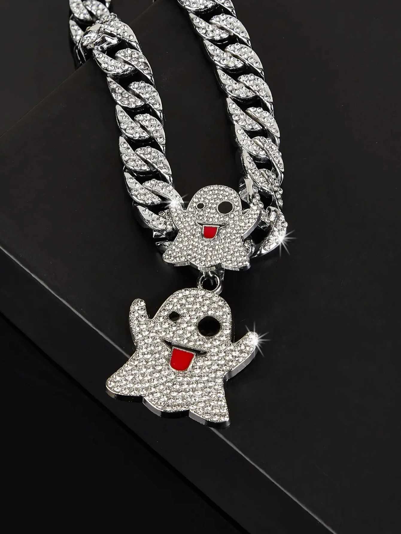 Hip hop style mischievous pendant rap popular pendant mens necklace Cuban chain necklace summer fashion jewelry X250224
