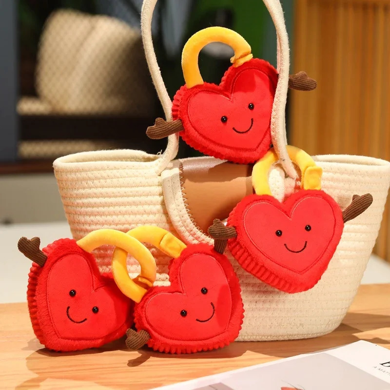 Love Confession Season Creative Plush Toys Cute Concentric Lock Dolls Valentine Day Gifts for Close Friend Wedding Gifts 250224