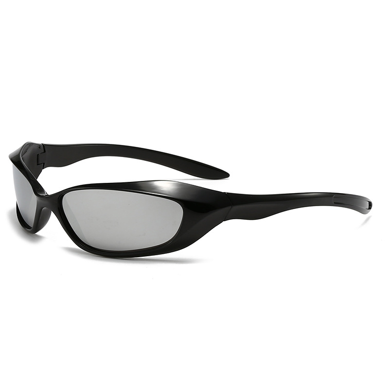2025 cross-border cycling sunglasses, popular couple's punk hip-hop sports mirror, European and American futuristic Y2K sunglasses.