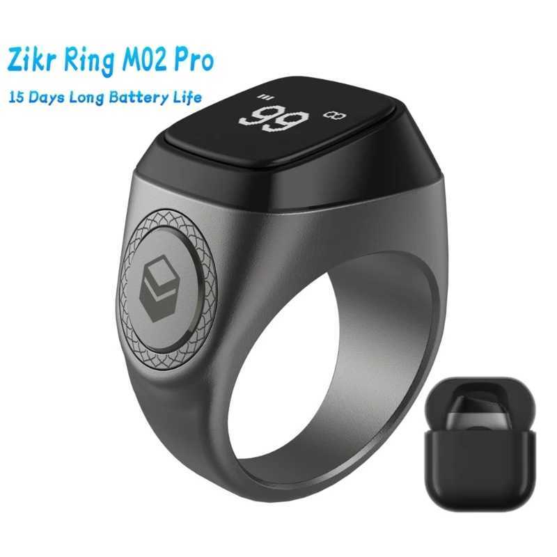 M02 Pro Prayer Smart Tally Counter Ring Muslims Digital Time-Reminder 0.49inch 72x40 OLED-Display Screen for Muslims W250225