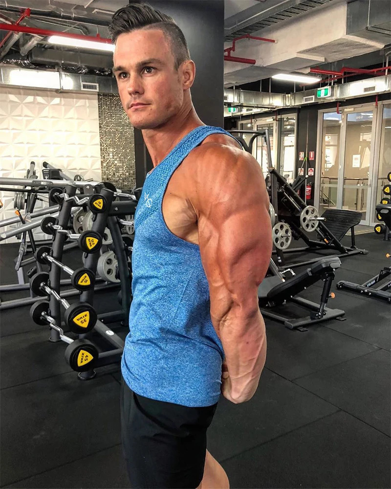 Fitness Mens Running Vest Sports Fitness Training Top Bodybuilding Breathable Stretch T-shirt 250224