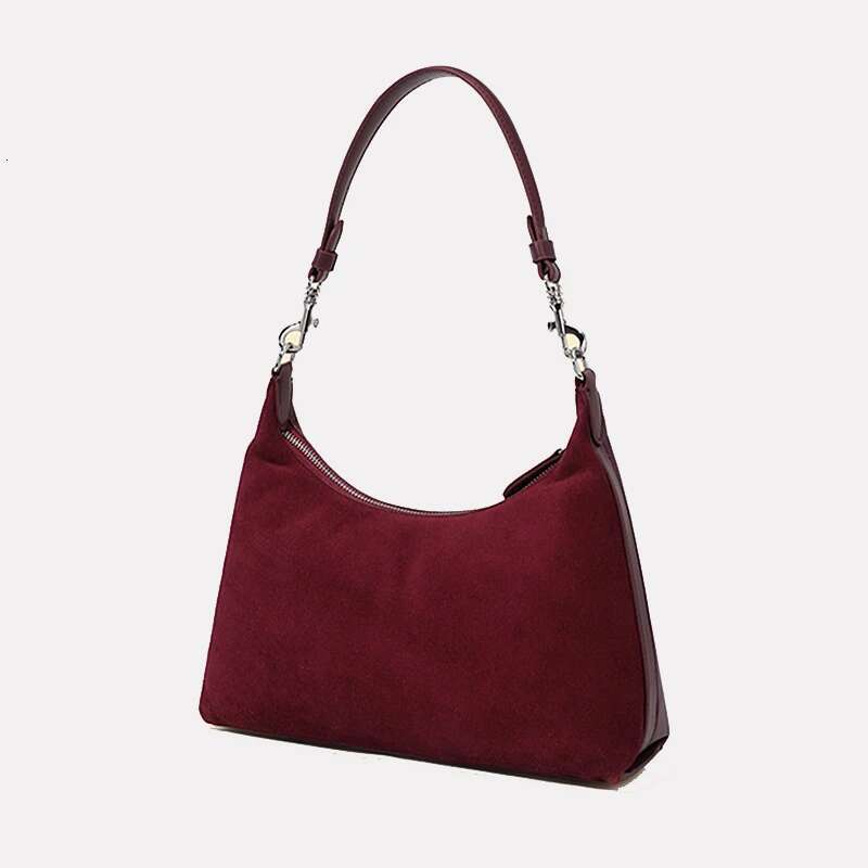Hifashion Suede Cow Genuine Leather Underarm Shoulder Bags For Women 2025 Trend Designer Messenger Hobo Big Tote Ladies Handbags