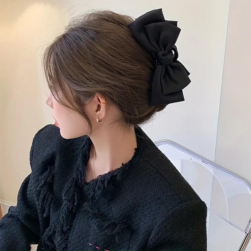 Super large bow clip cute hair highend female headband accessories 250218