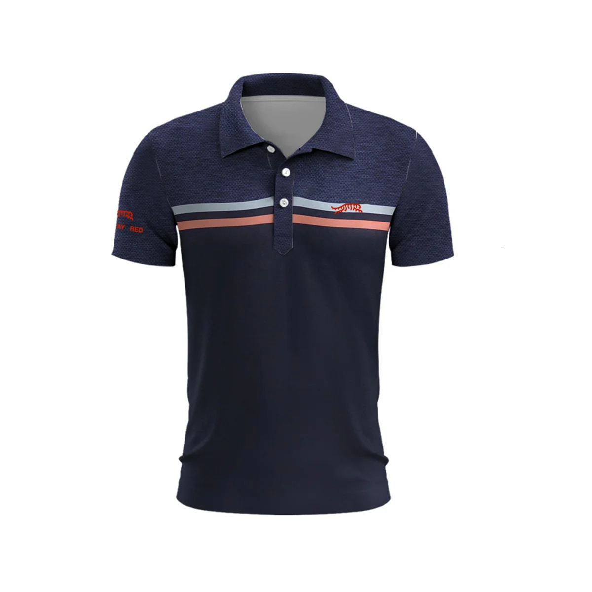 Golf Random Pattern Mens Summer Golf T-Shirt Top Quick Dry Golf Club Button Up T-Shirt Polo Shirt y2k Clothing Lapel 250225