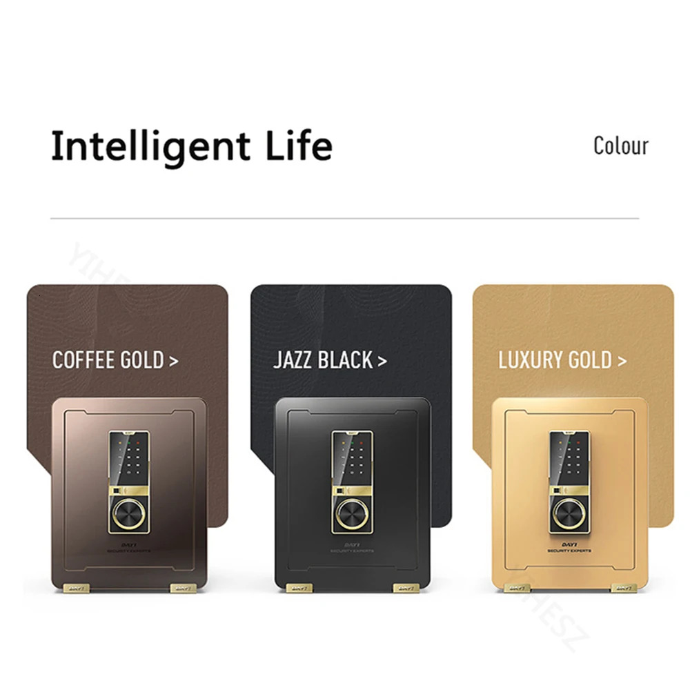 Electronic Safe Deposit Box Digital Password Fingerprint Safe Box Unlock For Store Money Jewelry Documents