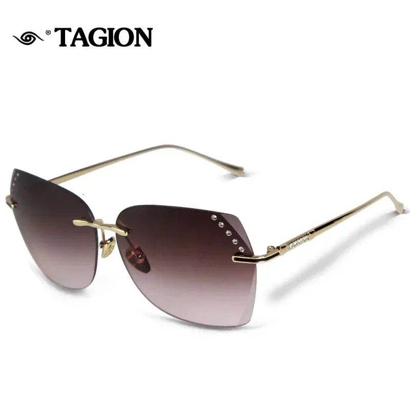 Rimless Sunglasses Women Retro Glasses Female Gradient Classic Points Oculos Gafas De Sol Para Mujeres 6833 250218