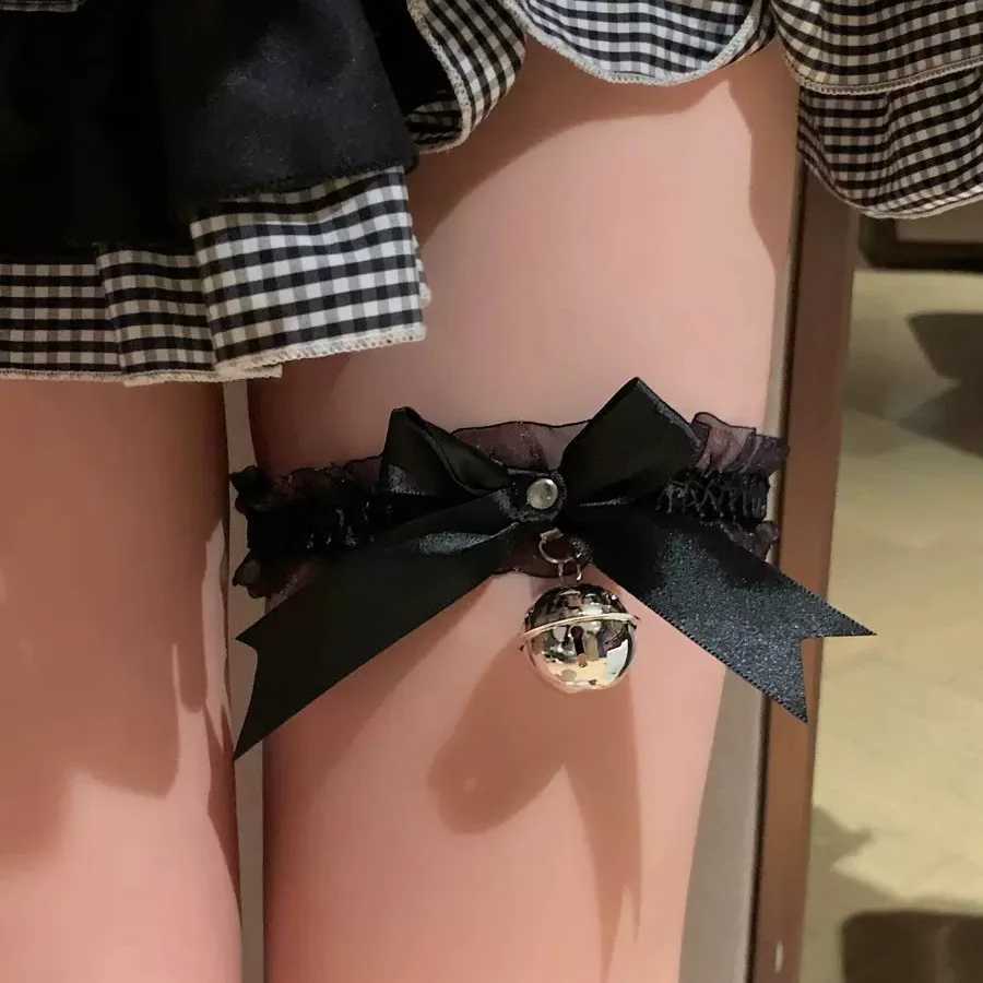 Boho Elastic Band Bandage Black g Thigh Cross Chains for Women Adjustable Garter Belt Versati Body Beach JewelryXJ250224