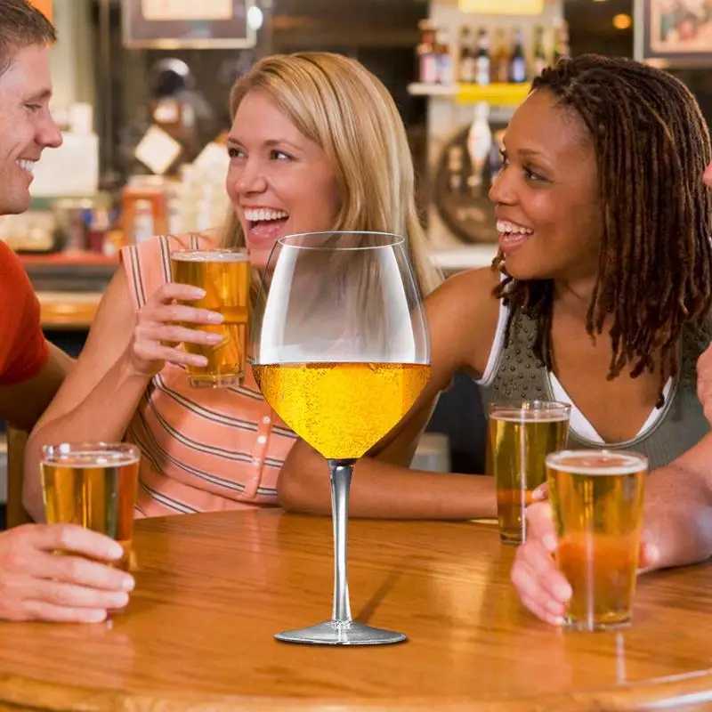 1pc Giant Wine Glass Creative Oversized Goblet Crystal Glass Reusable Luxury Party Family Gatherings Celebrate Barware GlasswareXJ250225