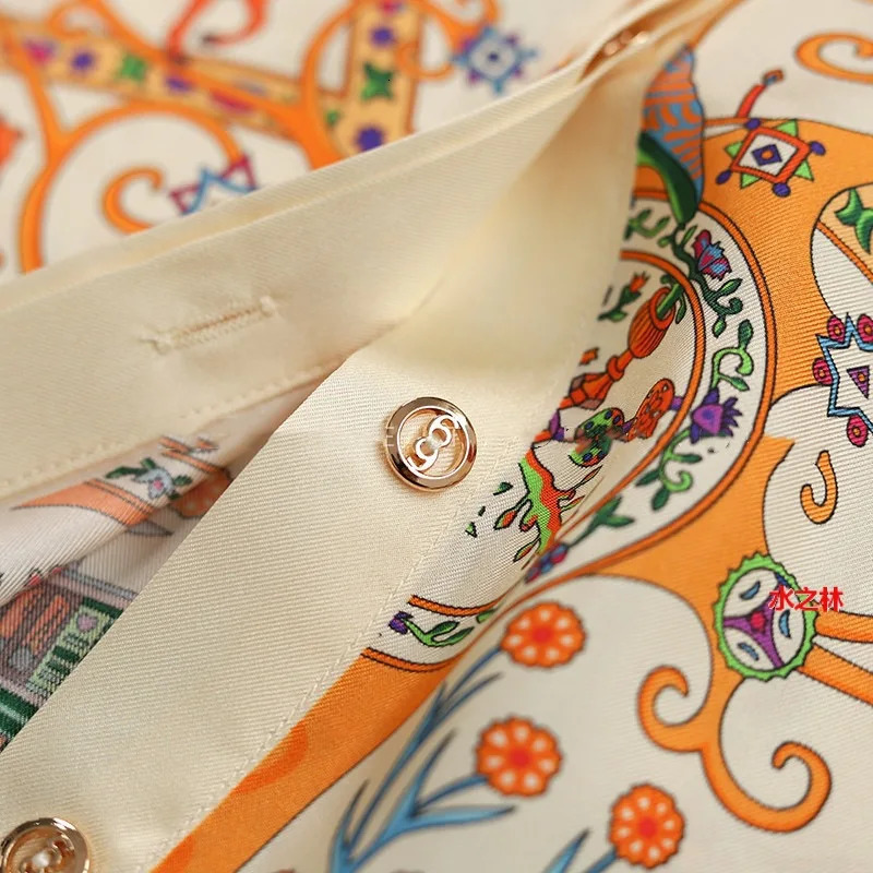 FANIECES S-3XL Vintage Women Shirt Autumn Long Sleeve Print Blouses Casual Tops Elegant Blusas Mujer camisa 250224