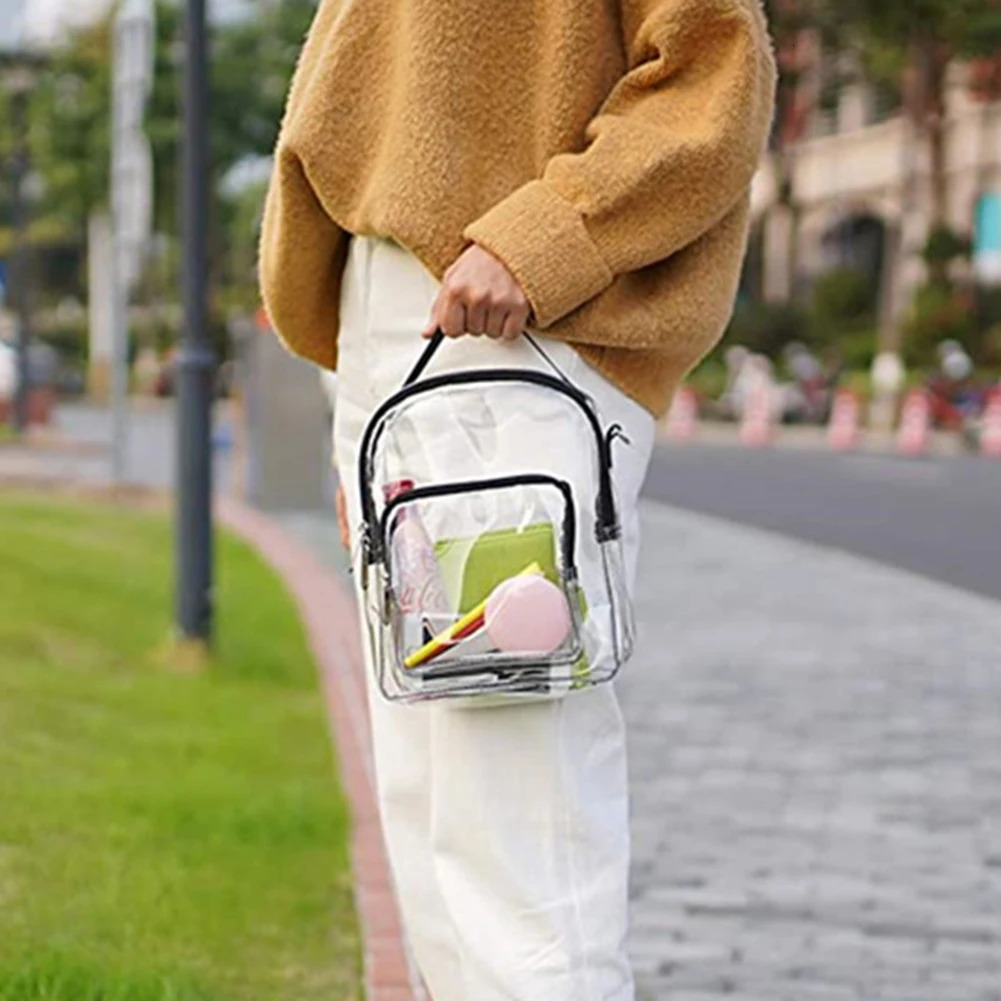 Women Shoulder Bags PVC Clear Single Shoulder Purses Stylish Handbag Women Clear Bag for Ladies Outdoor Shopping 250221