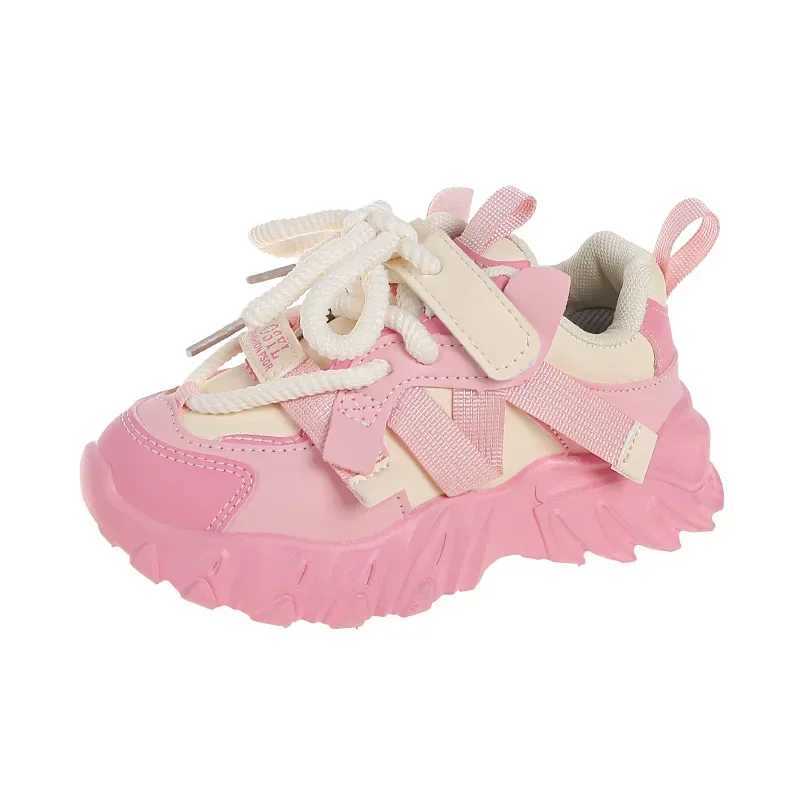 New Arrival Children Sneakers Pretty Silhouette Girl Running Shoes Pink Black Khaki Trendy Kids Shoes Boys Training Shoes G09212 W250225