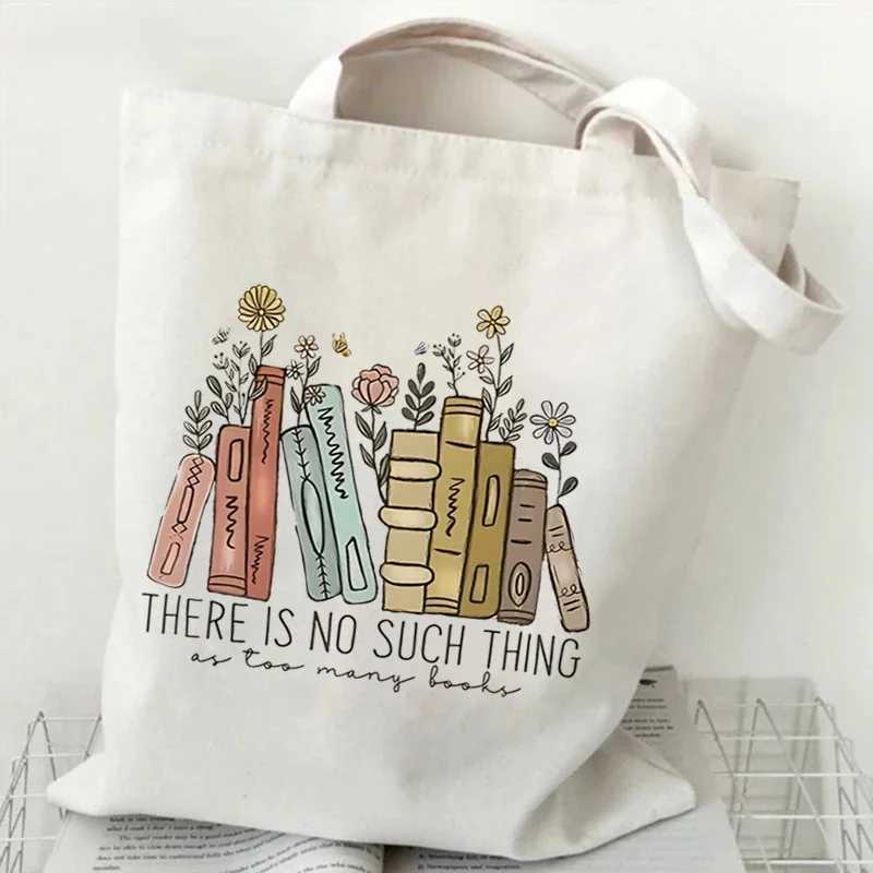 Im with The Banned Funny Canvas Tote Bag Women Wildflower and Books Shopping Bag Vintage Teacher Reusable Female Shoulder Bag Z250224