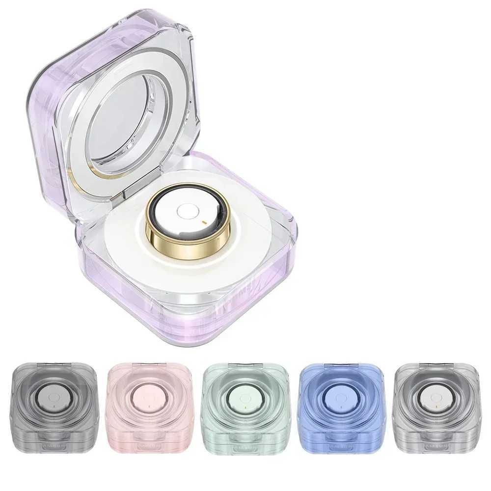 TPU Charger Box Protective Case for Galaxy Ring Charger Case Anti-Scratch Transparent Protector Cover Shell Smart Ring Accessory W250225