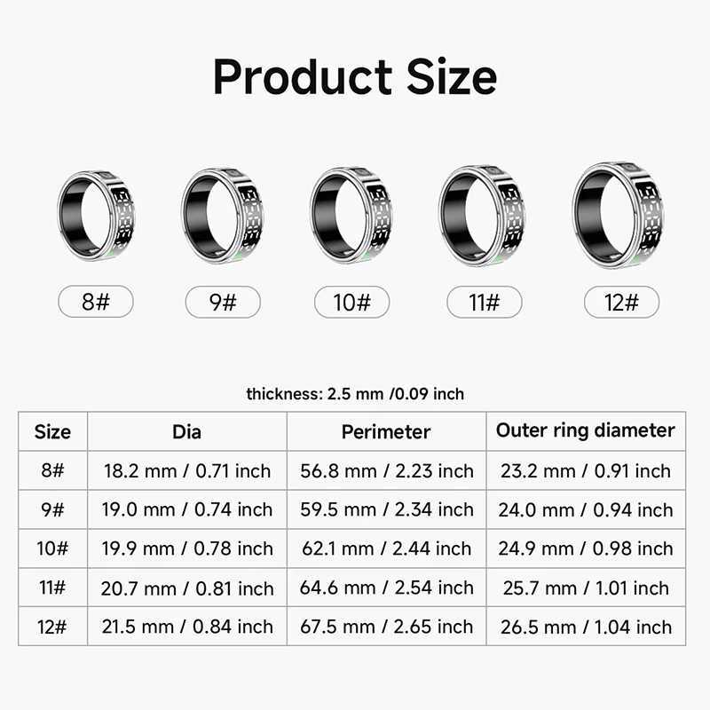 2024 5ATM Waterproof Smart Ring Supports Screen Gesture Operation Camera Video Health Monitor Xiaomi Samsung Smart W250225