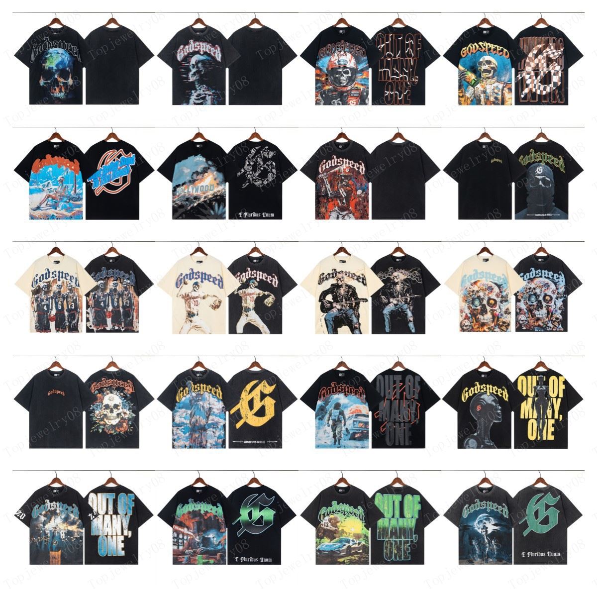 godspeed shirt designer t shirt mens tshirt short sleeve beach hipster fabric Stree printing Men Women street High Quality Hip Hop Fashion washed black tee