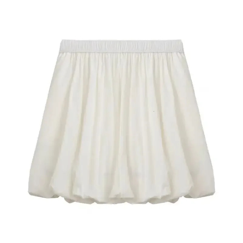 Short Skirt Two Piece Maillard Color Irregular Raw Edge Suspender Denim Top Summer Waistless Half Length Princess Skirt 250224