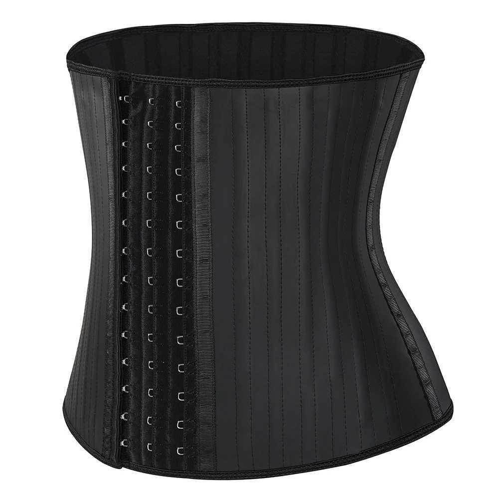 29 Steel Bones Latex Waist Trainer Hook And Eye Corset Fajas Belt Cincher Underbust Corset M250225