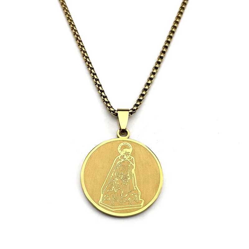 God Jesus Medal Necklace for Wen Men Stainless Steel Gold Silver Color Holy Pray Chain Jewelry collar mascino X250224
