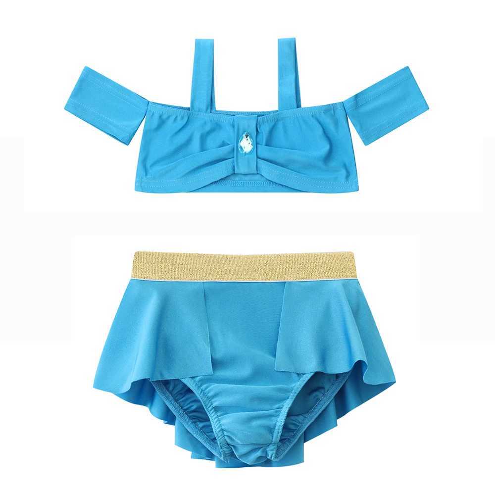 Fairy Tale Princess swimsuit girl Elsa Anna Snow White swimsuit beauty children 2-8Y swimsuit X250224