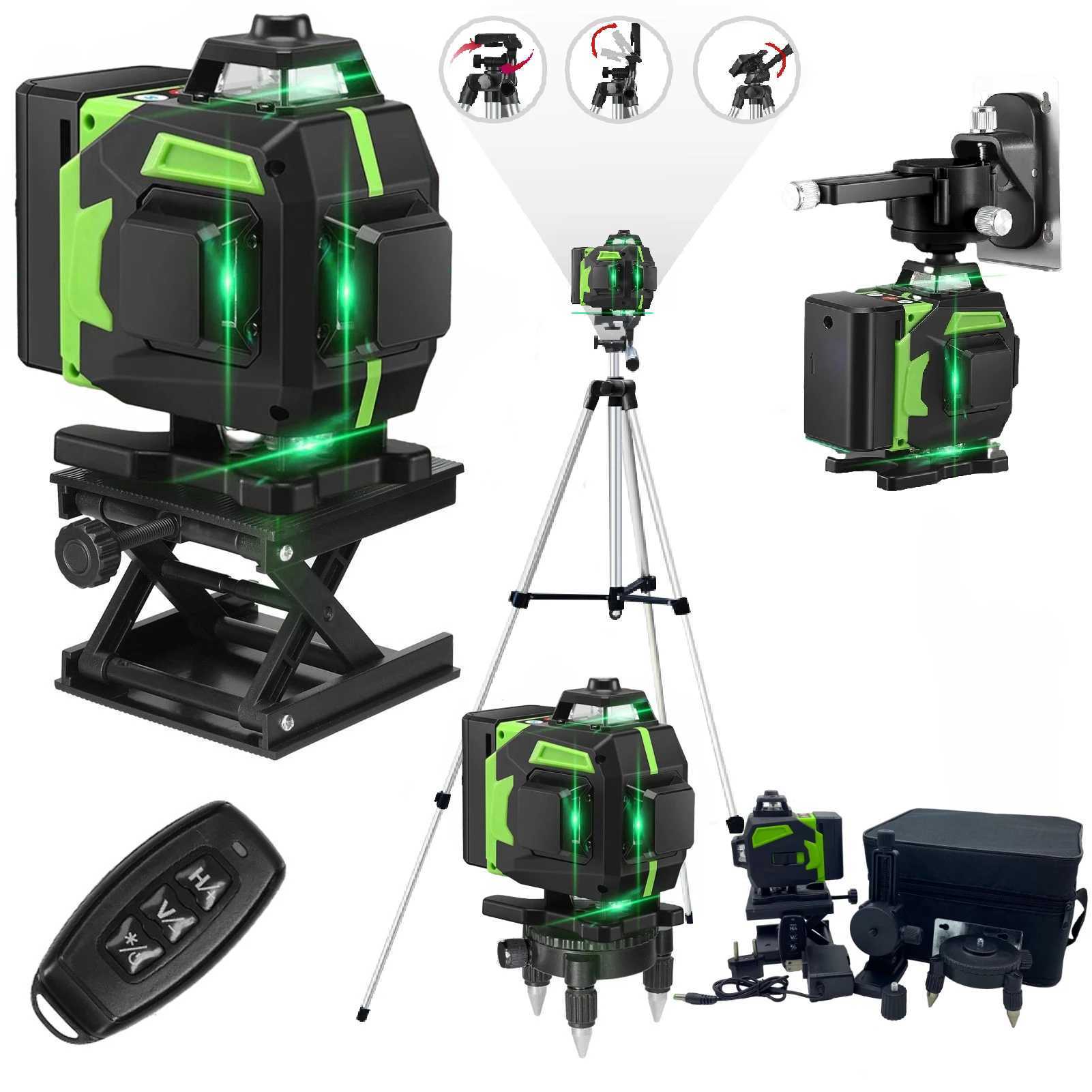 level a Laser Level with tripod/mini 16 Lines Professional Laser 360 Horizontal green Beam professional Laser level X250225
