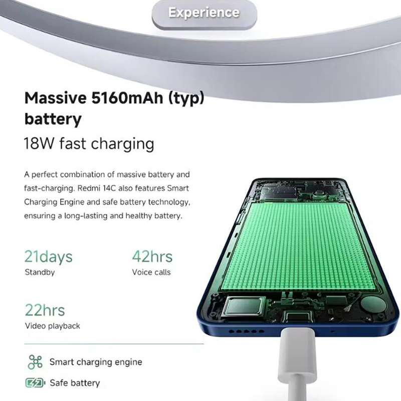 Global Version Xiaomi Redmi 14C Smartphone Immersion 6.88'' 120Hz Display 50MP AI Dual Camera 5160mAh Large Battery 14 C
