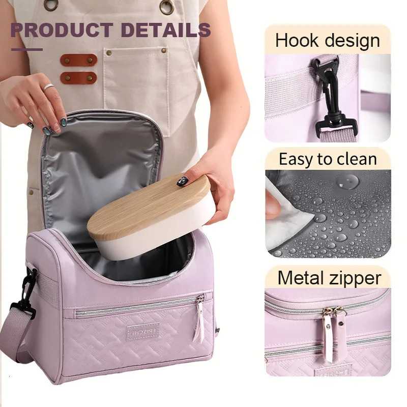 Lunch Insulated Bag Cooler Bag Refrigerator Lunch Bag Long-lasting Cold Storage Insulated Bag Convenient Foldable Outdoor Bag 250224