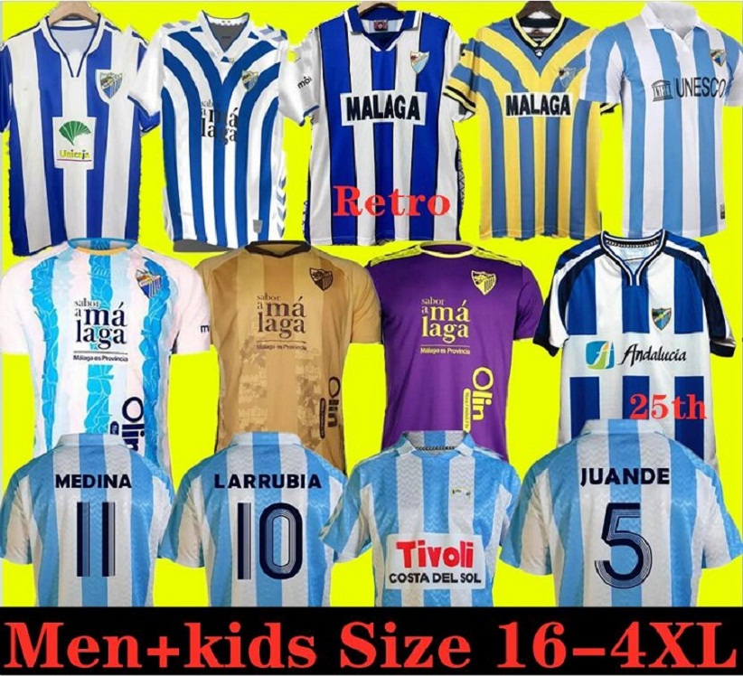 2024 2025 CAMISETA MALAGA CF soccer jersey 120 ANIVERSARIO Kids Kit remake RETRO 24/25 Football Shirts Men BUSTINZA M. JUANDE RAMON FEBAS ALEX GALLAR SOL MUNOZ 111