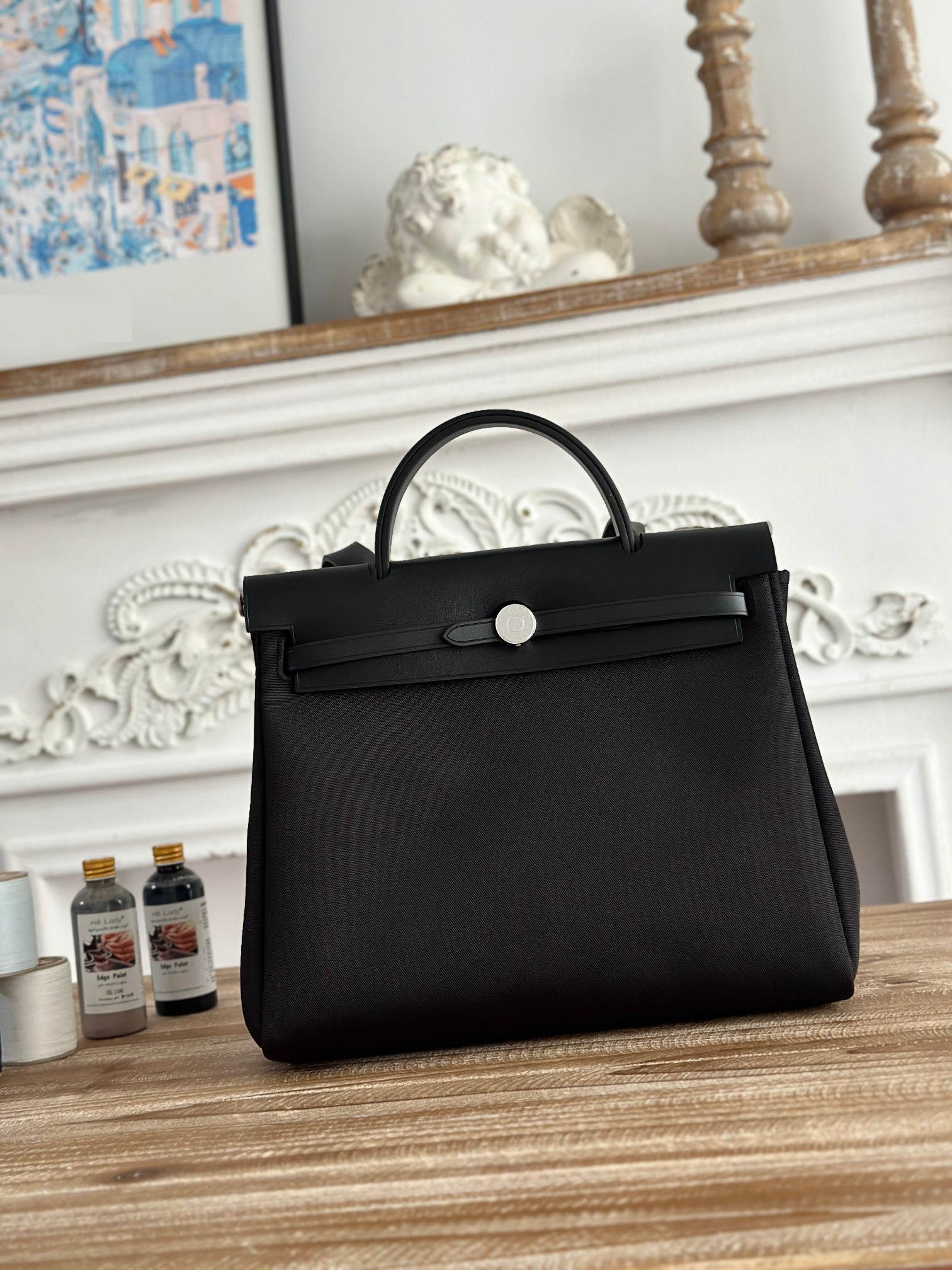 Mirror Master Quality Clutch Shoulder Bag Cosmetic Bag Leather Splicing Three-Dimensional Canvas Solid Color Exquisite Women's Luxury Brand With Gift Box