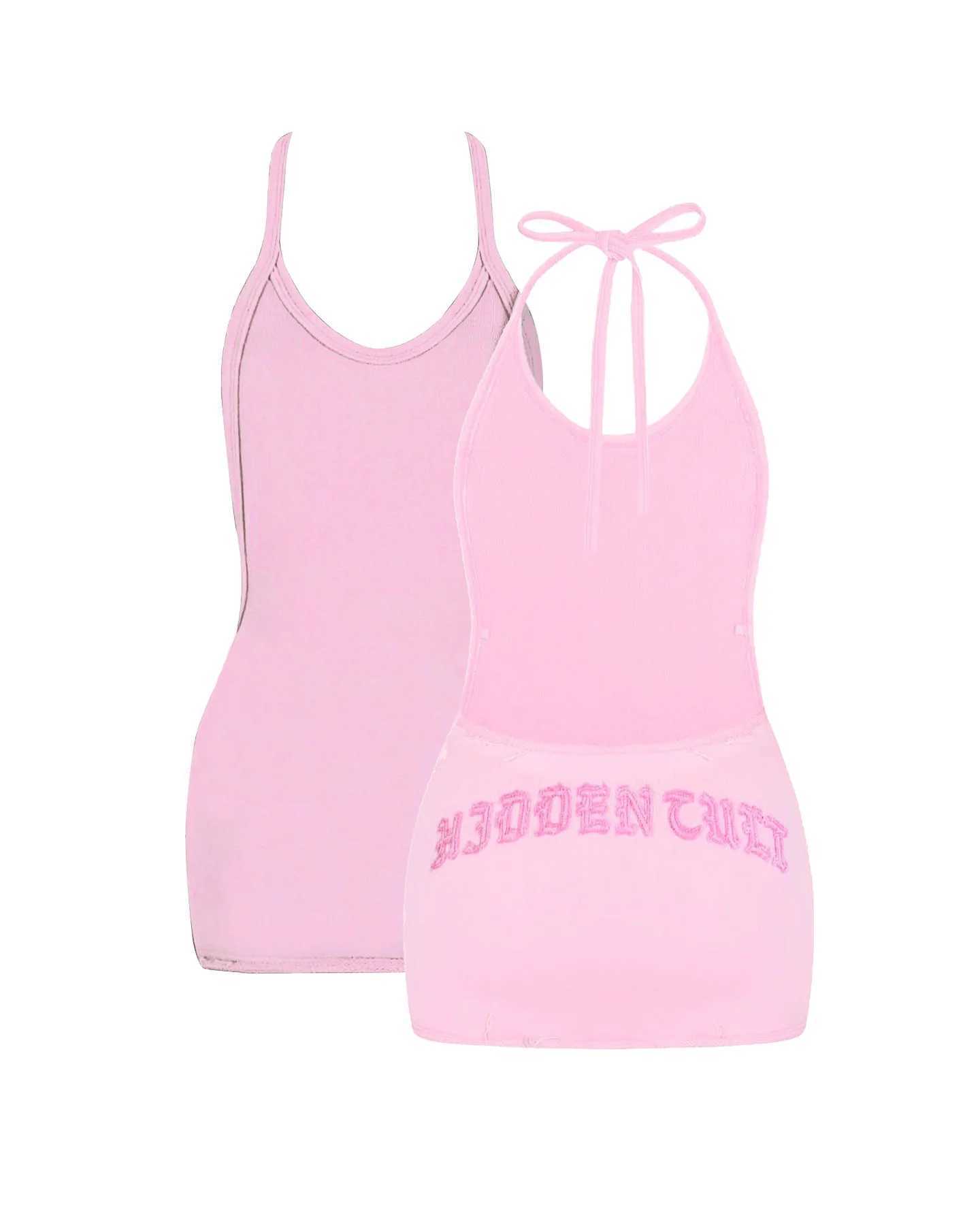 Fashion Y2K Sex appeal Letter splice Mini Tank Dress for Women Streetwear Summer Sveless Backless Short Hot Girl tank DressesXJ250224