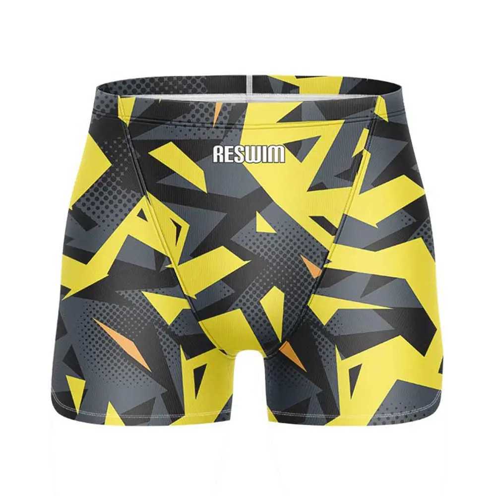 Summer Mens Swimming Trunks Swim Jammer Swimsuit Surfing Short New Athletic Training Tights Shorts Gym Beach Quick Dry SwimwearXJ250224