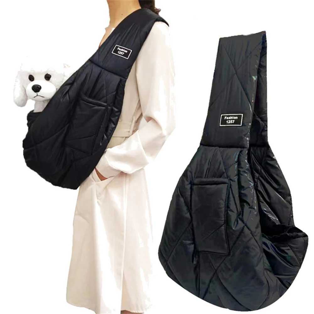 Comfortable Dog Bag Winter Warm Pet Dog Carrier Bags Outdoor Travel Chest Bags Sling Handbag Puppy Single Shoulder Bag Z250225
