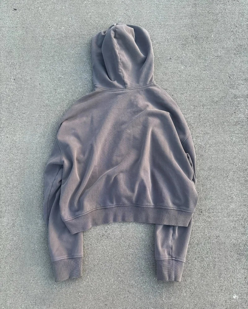 American Fashion Gothic Cartoon Letter Pattern Printed Oversized Hoodie Mens Y2K Street Loose Harajuku Versatile Sweatshirt 250224