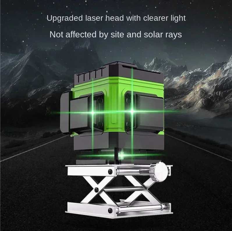 4D 16/12/8 Line 2 batteries laser level green light high-precision automatic line shipped from Brazil warehouse X250225