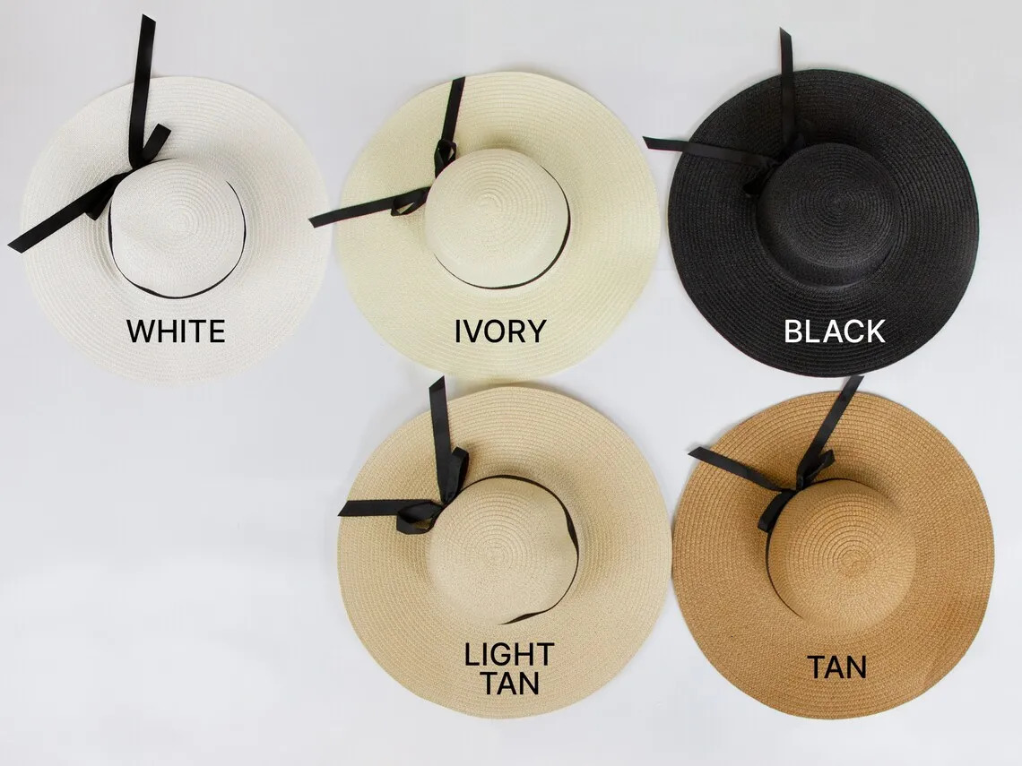 Custom Floppy Beach Hat Personalized Bride to be Gift Bachelorette Trip Honeymoon Sun Hat Future Mrs Bridesmaid Hats Team Bride 250218