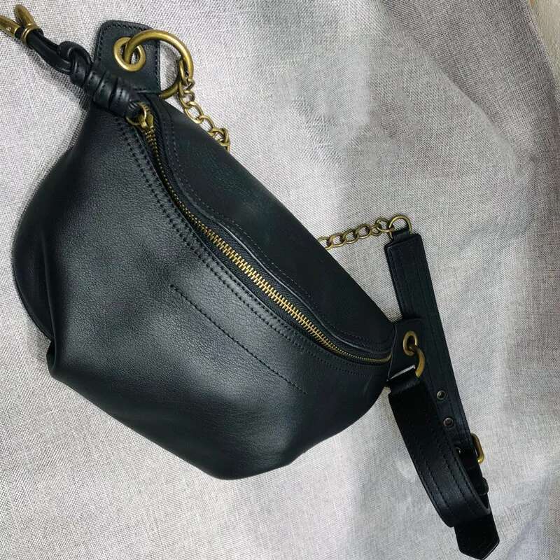 New Genuine Leather Crossbody Bags For Women Natural Cowhide Shoulder Travel Solid Color Designer Messenger Female Chest Bag