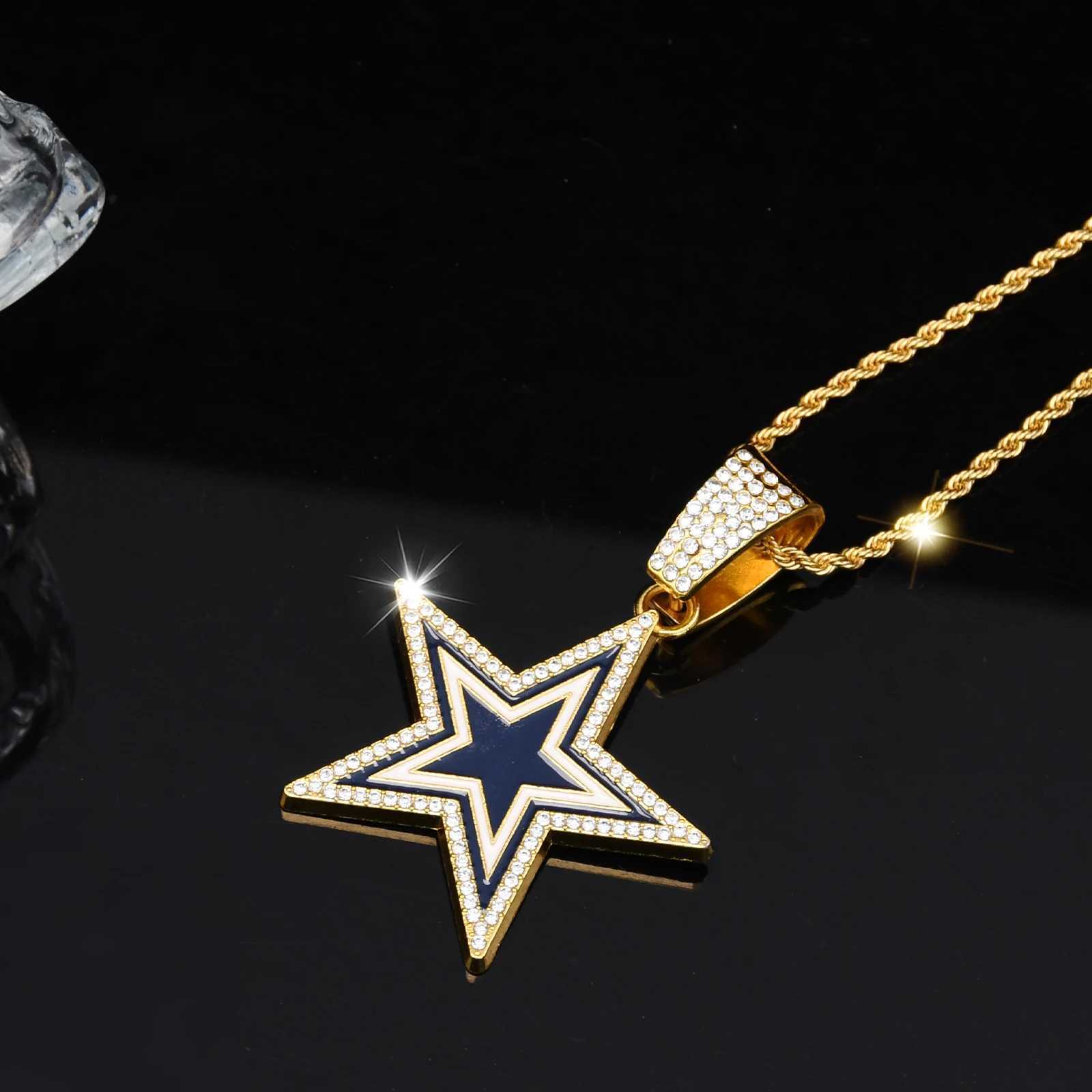 Hot Selling Icy Star Jewelry Stainless steel Twist Chain Football Cow and Boys Necklace for Men Rappers X250224