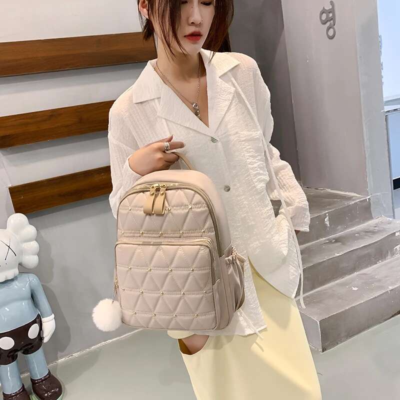 New Women Backpack High Quality Leather Fashion Shoulder Bag Female Multifunction Large Capacity Travel Knapsack Mochila