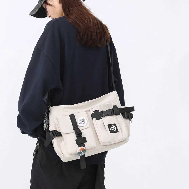 Womens Messenger Bag Korean Style Female Backpack College Large Brief Capacity Versatile Shoulder Student School Postman Bags Z250225