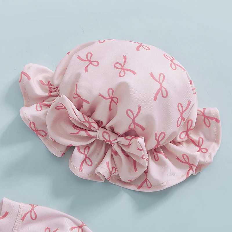 Toddler Girl Floral Rash Guard Swimsuit Set with Long Sleeve Top and Ruffle Bottom Bathing Suit Infant Swimwear Beachwear with X250224