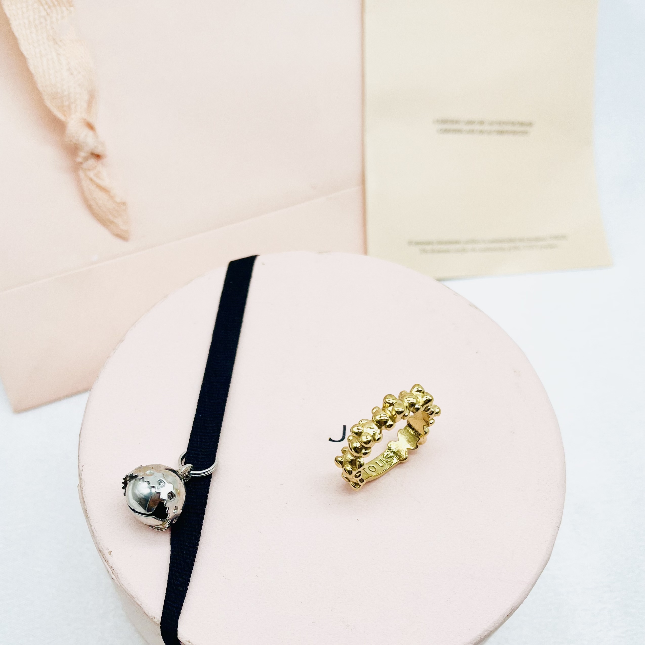 Hot Fashion Women Men Animal Bear Rings Stainless Steel Silver Black Gold Rose Hollow Chain Circle Jewelry