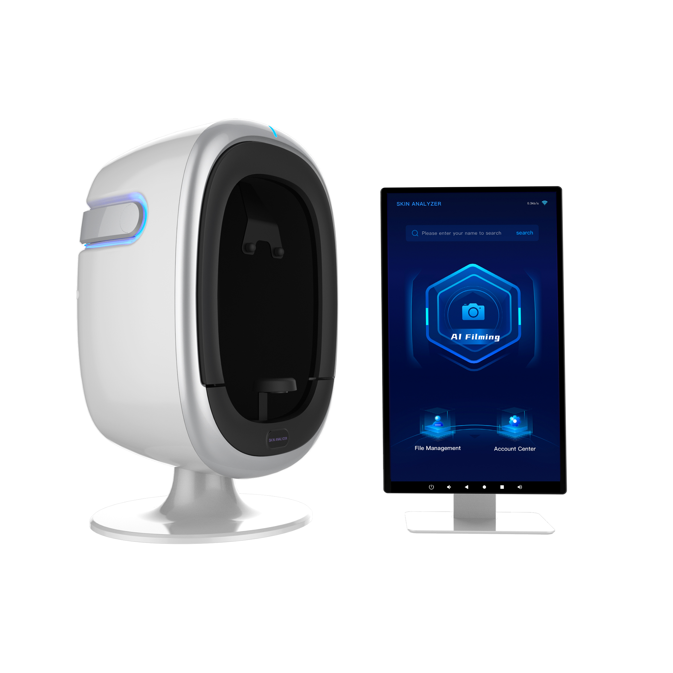 Upgrade Model AISIA O1 3D Face Analyzer AI Skin Problem Detection UV Light Thermal Light 7 Spectral Image Skin Analyzer Machine with 30MP HD Screen