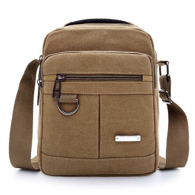 Canvas Shoulder Bag Mens New Korean Style Canvas Messenger Bag Outdoor Leisure Travel Portable Shoulder Bag Purse Handbag Z250225