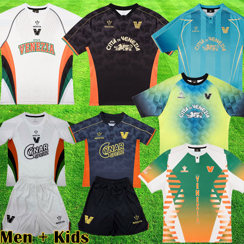 24 25 Venezia FC soccer Jerseys Pre Match home Black away white Venezia Goalkeeper 2024 2025 jersey VF football shirts Men Kids Kits
