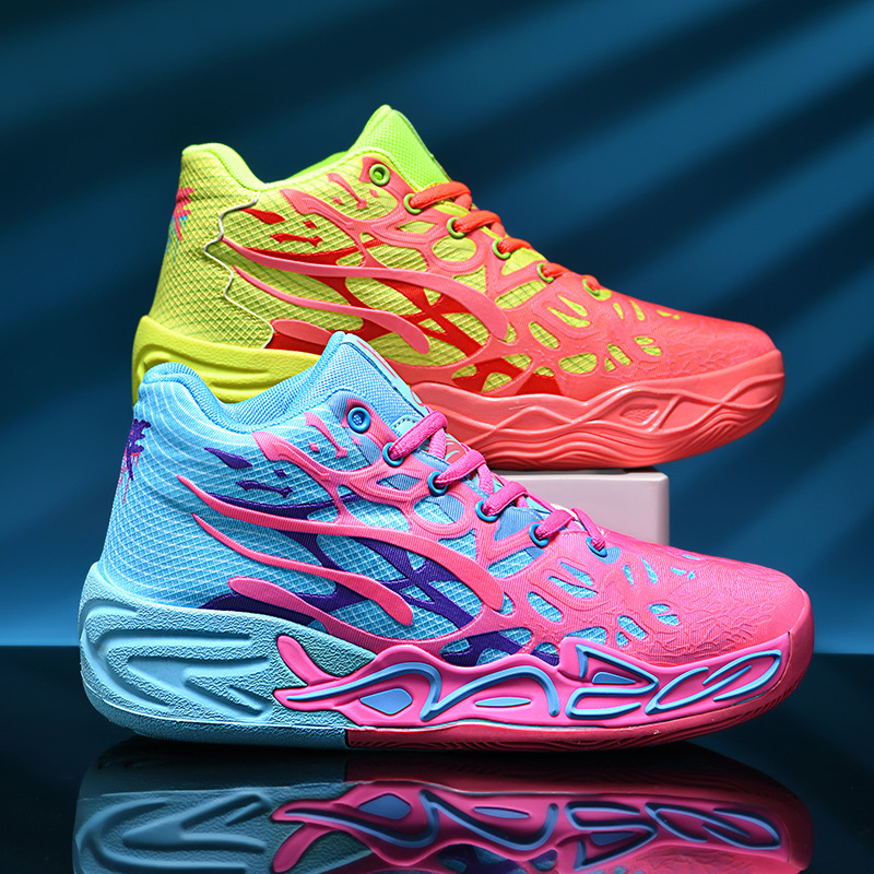 Free shipping 2025 spring couple breathable sports shoes outdoor indoor wear resistant combat basketball shoes