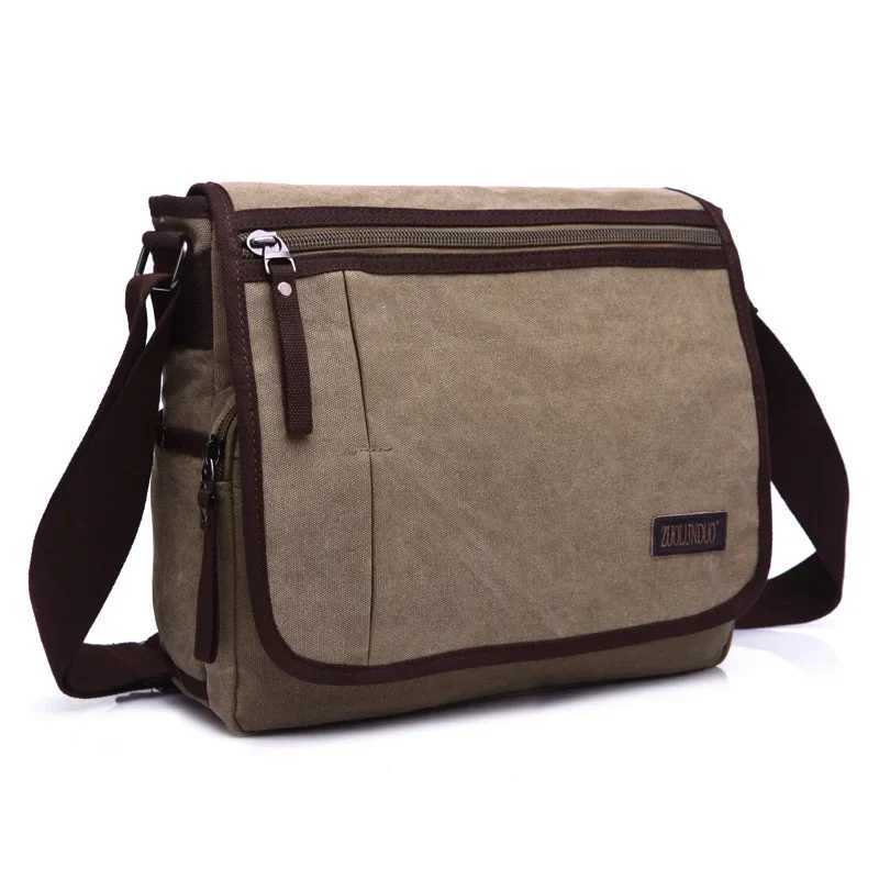 Men Messenger Bags Canvas Briefcase Casual Mens Shoulder Bag Tote Travel Bag Male Casual Travel Bag bag homme Z250225