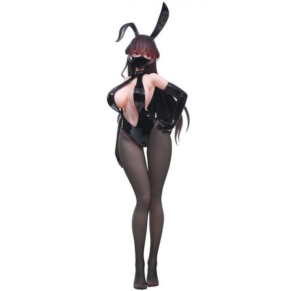 Anime Original illustration beauty Konata Bunny action Figure Toy Sexy black silk Rabbit Girl Adult Model doll Gifts Yo88