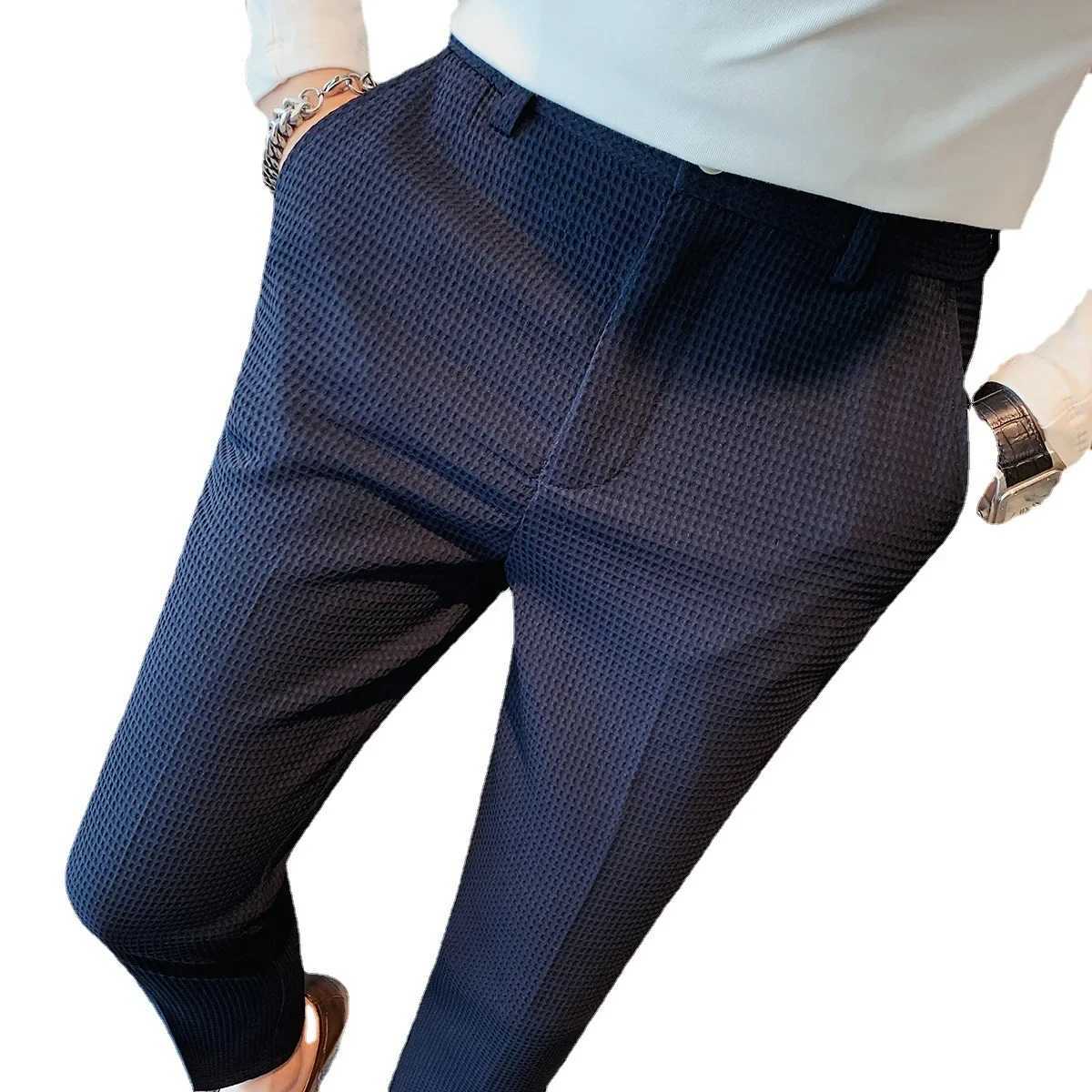 Casual Trousers Mens Spring Autumn Business Formal Suit Pants Slimming Smooths Your Silhouette Small Feet No Ironing Elastic Water W250225